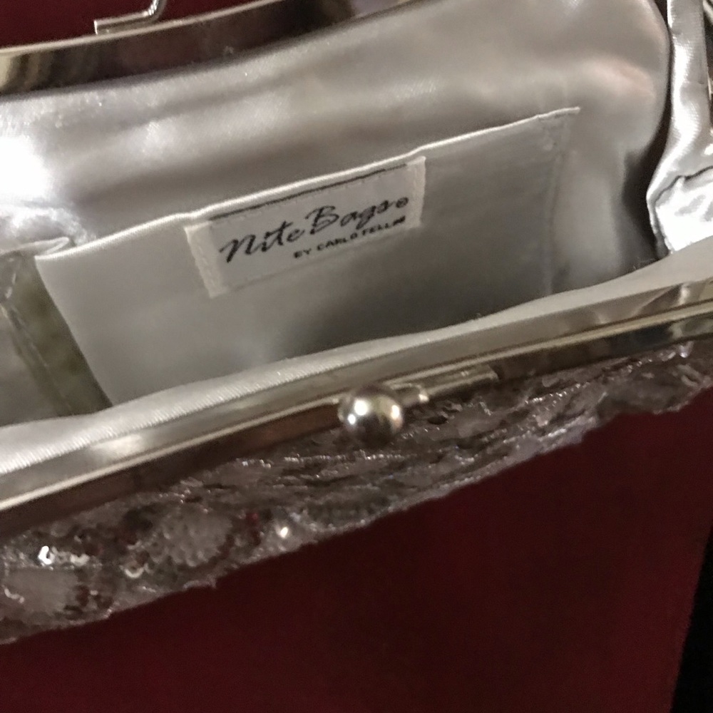 Sequin Sparkly Evening Bag Barely Used Clutch - image 4